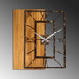 Wallity Wooden Clock 37-A en nogal y marrón